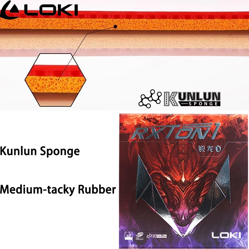 Table Tennis Loki - Feuille de caoutchouc de tennis de