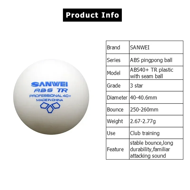 SANWEI-ABS TR Balles de tennis - Table Tennis Olympics avis et prix
