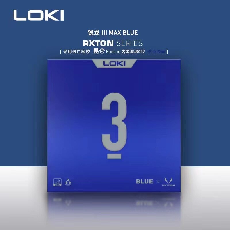 NOUVEAU LOKI RXTON 3 Caoutchou - Table Tennis Loki avis et prix